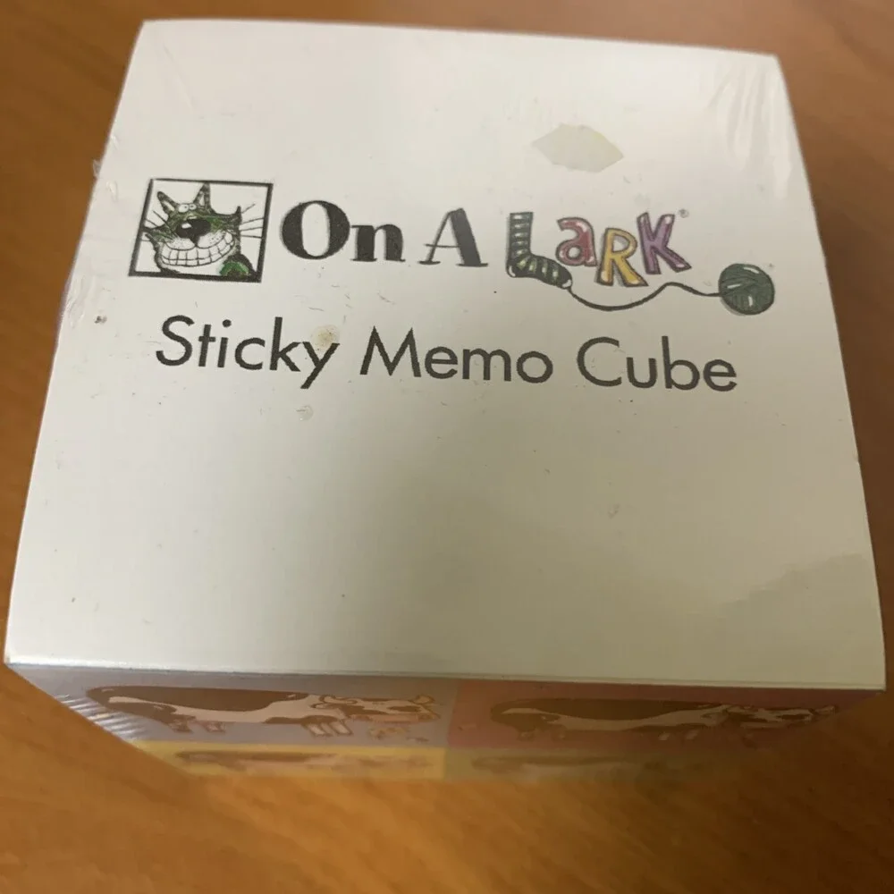 Vintage On A Lark Sticky Memo Cube Holstein Cows  3”x3”x3”